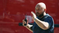 Patryk Vega na planie "Pitbulla". Fot. PAP/T. Gzell