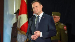 Prezydent Andrzej Duda podczas premiery filmu „Historia Roja”. Fot. PAP/S. Leszczyński