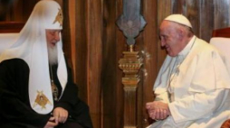 Spotkanie papieża Franciszka i patriarchy moskiewskiego i całej Rusi Cyryla. Fot. PAP/EPA