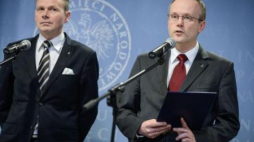 Prezes IPN Łukasz Kamiński i prokurator Bogusław Czerwiński. Fot. PAP/J. Turczyk