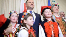 Prezydent Andrzej Duda podczas spotkania z Polonią w Monachium. Fot. PAP/J. Turczyk