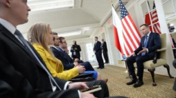 Prezydent A. Duda na spotkaniu z Polonią w Waszyngtonie. Fot. PAP/J. Turczyk