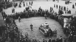 Plebiscyt na Śląsku - posterunek francuski w Katowicach. Marzec, 1921 r. Fot. NAC