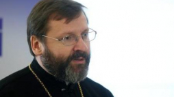 Zwierzchnik Ukraińskiego Kościoła Greckokatolickiego abp Światosław Szewczuk. Fot. PAP/T. Gzell 