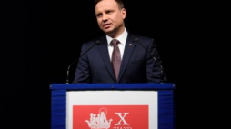 Prezydent A. Duda na X Zjeździe Gnieźnieńskim. Fot. PAP/J. Kaczmarczyk