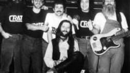 Zespół Dżem: od lewej P. Berger, A. Otręba, Z. Szczerbiński, J. Styczyński, B. Otręba i R. Riedel. 1991. Fot. PAP/Linder