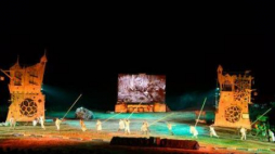 Widowisko w Murowanej Goślinie-część przygotowań do spektaklu na 1050-lecie chrztu Polski. 2014. Fot. PAP/J. Kaczmarczyk