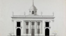 Dominik Merlini-rycina projekt przebudowy Pałacu na Wyspie.1784 r., Gabinet Rycin Biblioteki Uniwersyteckiej w Warszawie