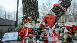 Uroczystości w miejscu katastrofy samolotu prezydenckiego Tu-154M w Smoleńsku. 10.04.2016. Fot. PAP/W. Pacewicz 