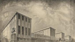 Widok perspektywiczny gmachu Muzeum Narodowego w Warszawie od strony północno-wschodniej, 1926, Proj. Tadeusz Tołwiński