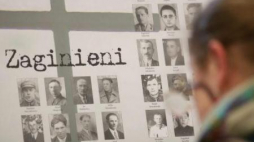 Wystawa “Obława Augustowska - Lipiec 1945”, przygotowana przez Oddziałowe BEP IPN w Białymstoku. Fot. PAP/L. Szymański