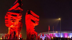 Uroczyste obchody 95. rocznicy wybuchu III powstania śląskiego przy pomniku Powstańców Śląskich. Fot. PAP/A. Grygiel