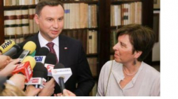 Prezydent RP Andrzej Duda i córka pisarza Marta Herling. Neapol, 04.06.2016. Fot. PAP/P. Supernak 
