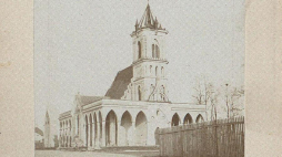 Kościół w Opatówku. Przed 1914 r. Źródło: CBN Polona