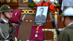 Uroczystości pogrzebowe majora Władysława Koby w kościele księży salezjanów w Przemyślu. Fot. PAP/D. Delmanowicz