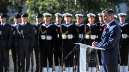 Marszałek Sejmu Marek Kuchciński podczas obchodów 77. rocznicy utworzenia Polskiego Państwa Podziemnego. Fot. PAP/M. Obara