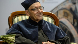 Ks. prof. Michał Heller podczas uroczystości odnowienia doktoratu. Fot. PAP/W. Pacewicz