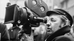 Andrzej Wajda podczas realizacji filmu „Ziemia obiecana”. 1974 r. Fot. PAP/CAF/A. Zbraniecki