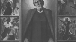 Obraz Pawła Poraj-Paradowskiego "Święty Andrzej Bobola". Tryptyk olejny. Fot. NAC