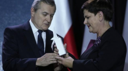 Premier Beata Szydło i wicepremier, minister kultury Piotr Gliński. Fot. PAP/R. Guz