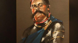 Portret króla Jana III Sobieskiego - wystawa „Nowy poczet władców Polski. Waldemar Świerzy kontra Jan Matejko”. Fot. PAP/L. Szymański