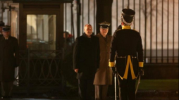 Minister obrony narodowej Antoni Macierewicz (C) podczas obchodów Dnia Podchorążego. Fot. PAP/L. Szymański