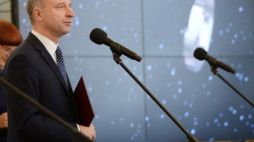 Podsekretarz stanu w kancelarii prezydenta Wojciech Kolarski podczas uroczystości wręczenia certyfikatów wpisu na Polską LisKrajową Programu UNESCO "Pamięć Świata". Fot. PAP/J. Turczyk
