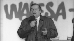 Spotkanie Lecha Wałęsy w Zielonej Górze. 06.11.1990. Fot. PAP/R. Janowski