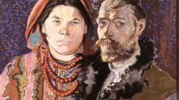 Stanisław Wyspiański, Autoportret z żoną, 1904 r. Ze zb. Muzeum Stanisława Wyspiańskiego - oddziału Muzeum Narodowego w Krakowie. Fot. PAP/W. Kryński, G. Rogiński