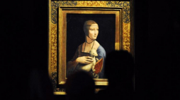 "Dama z gronostajem" Leonadra da Vinci. Fot. PAP/J. Turczyk