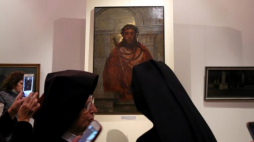 Obraz "Ecce Homo" autorstwa Adama Chmielowskiego na wystawie poświęconej św. Bratu Albertowi w Muzeum Archidiecezjalnym w Krakowie. Fot. PAP/S. Rozpędzik 