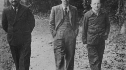 Od lewej: Henryk Zygalski, Jerzy Różycki i Marian Rejewski. Poznań, lata 30. XX w. Fot. PAP/Reprodukcja