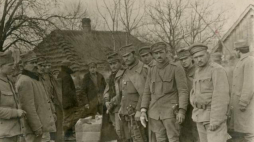 Legioniści z I Brygady Legionów Polskich, którzy brali udział w bitwie pod Łowczówkiem. Grudzień, 1914 r. Fot. CAW