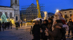 Plac przed bazyliką św. Benedykta w Nursji. 22.12.2016. Fot. PAP/EPA