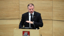 Premier Litwy Saulius Skvernelis. Fot. PAP/EPA