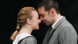  Małgorzata Majewska i Piotr Sierecki podczas próby spektaklu Teatru Żydowskiego "Szosza" w reż. Karoliny Kirsz. Fot. PAP/R. Pietruszka