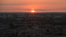 Panorama Łodzi z widziana komina zrewitalizowanej dawnej elektrociepłowni EC-1 w centrum miasta. Fot. PAP/G. Michałowski