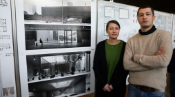 Zwycięski projekt Ewy Janik i Błażeja Janika podczas rozstrzygnięcia konkursu na opracowanie koncepcji architektonicznej Muzeum Żołnierzy Wyklętych i Więźniów Politycznych PRL. Fot. PAP/T. Gzell