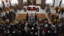 Uroczystości pogrzebowe Stanisława Wielanka w kościele oo. bernardynów w Warszawie. Fot. PAP/B. Zborowski
