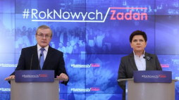 Premier Beata Szydło i wicepremier, minister kultury i dziedzictwa narodowego Piotr Gliński. Fot. PAP/P. Supernak