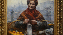 Obraz "Żydówka z pomarańczami" na wystawie "Utracone-odzyskane - Aleksander Gierymski" w Galerii Kordegarda w Warszawie. Fot. PAP/J. Kamiński