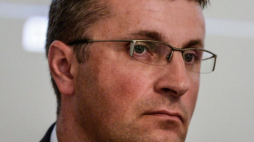 Naczelnik Oddziałowej Komisji Ścigania Zbrodni przeciwko Narodowi Polskiemu w Warszawie prok. Marcin Gołębiewicz. Fot. PAP/J. Kamiński