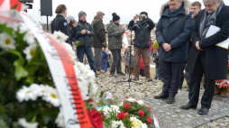 Obchody upamiętniające 73. rocznicę mordu mieszkańców polskiej miejscowości Huta Pieniacka na Ukrainie. Fot. PAP/D. Delmanowicz