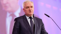 Wicepremier, minister nauki i szkolnictwa wyższego Jarosław Gowin podczas konferencji programowej Narodowego Kongresu Nauki. Fot. PAP/J. Kaczmarczyk 