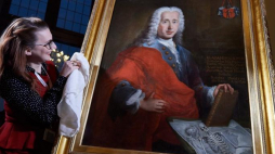 XVIII-wieczny portret Johanna Adama Kulmusa pędzla Jacoba Wessla w Muzeum Historycznym Miasta Gdańska. Fot. PAP/A. Warżawa