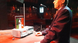 Były działacz konspiracyjny Jan Ryszawy, który przekazał radiostację w depozyt Muzeum Historii Polski. Fot. Marek Szafrański