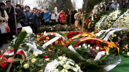 Uroczystości pogrzebowe Danuty Szaflarskiej na warszawskich Powązkach Wojskowych. Fot. PAP/B. Zborowski