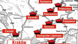 Mapa Małopolskiego Szlaku Insurekcji Kościuszkowskiej. Źródło: MEC