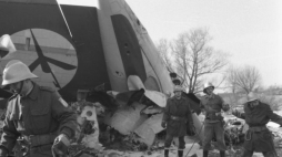 Katastrofa lotnicza samolotu PLL LOT lł-62 "Mikołaj Kopernik". Warszawa, 14.03.1980. Fot. PAP/CAF/M. Kłoś