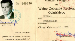Legitymacja Konrada Marusczyka Delegata na Walne Zebranie Regionu Gdańskiego; AAN, Akta Konrada Marusczyka, sygn. 3. Źródło: Archiwum Akt Nowych